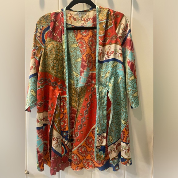CAbi Multicolor Floral Kimono - Picture 1 of 3
